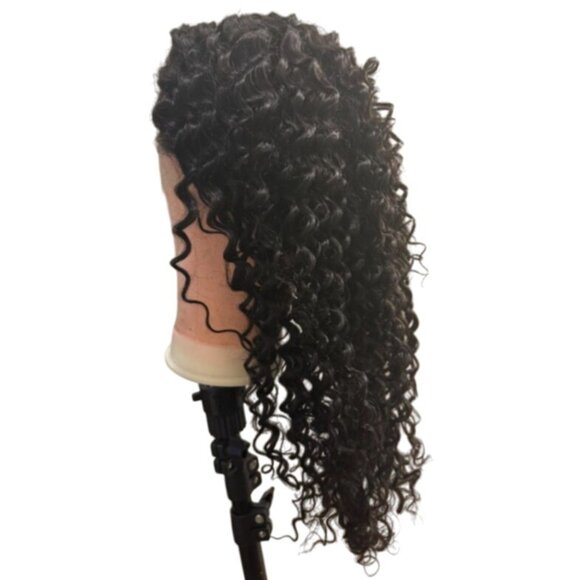 Luxurious Black Curly Lace Front Wig - Picture 7 of 8